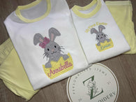 Lemon Bunny Face  Pjs - Unisex