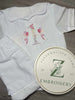 Girls White Seersucker Short Pjs
