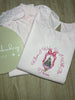 Girls Long Sleeve Frilled Pyjama Set in Pastel Pinks ANY DESIGN