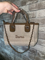 Mini Tote Bag with Chain