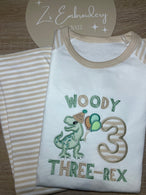 Beige Stripe Pyjamas ANY DESIGN