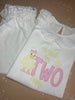 Girls Long Sleeve Frill Pj Set in white ANY DESIGN