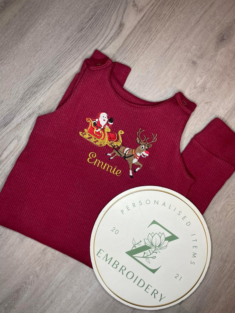 Santa Ribbed Dungarees