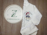 First Christmas Bear Sleepsuit