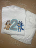 Boys White Button Up Short Pyjamas ANY DESIGN