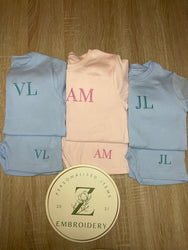 Left Chest Name or Initial - Unisex Plain T-Shirt & Short Set