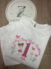 Girls Long Sleeve Frill Pj Set in white