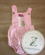 Bear Cake Smash/Birthday Romper