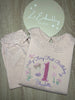 Girls Long Sleeve Frilled Pyjama Set in Blush Pink ANY DESIGN