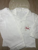 Santa LONG all white seersuckers unisex