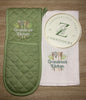 Tea Towel & Double End Oven Glove Set