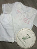 Girls White Seersucker Short Pjs