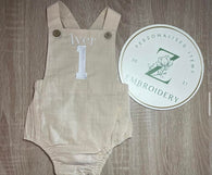 Linen Cake Smash/Birthday Rompers