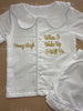 Girls White Seersucker Short Pjs