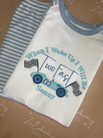 Light Blue Stripe Pyjamas ANY DESIGN