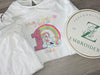 Girls Long Sleeve Frill Pj Set in white