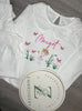 Girls Long Sleeve Frill Pj Set in white