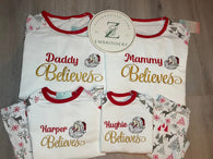 Family Believes - Grey Reindeer Print