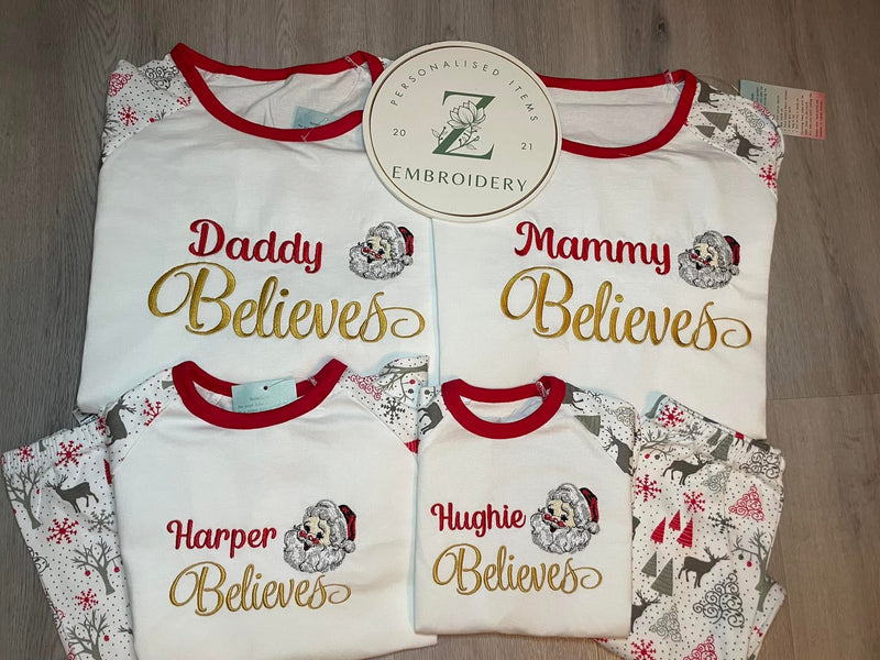 Family Believes - Grey Reindeer Print