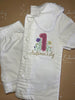 Girls White Seersucker Short Pjs