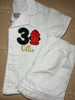 Boys White Button Up Short Pyjamas ANY DESIGN
