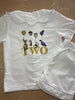 Girls White Seersucker Short Pjs