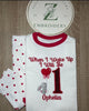 Birthday Heart Print Pyjamas ANY DESIGN