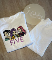 long white seersuckers Girls ANY DESIGN