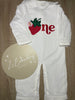long white seersuckers sleepsuit Girls NB-12m ANY DESIGN