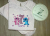 Girls Long Sleeve Frilled Pyjama Set in Pastel Pinks ANY DESIGN