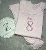 Girls Long Sleeve Frilled Pyjama Set in Pastel Pinks ANY DESIGN