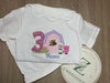 Girls White Button Short Pjs