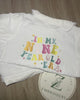 Girls White Button Short Pjs