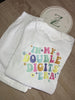 Girls White Button Short Pjs