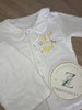 Girls White Button Short Pjs