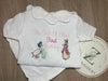 Girls White Button Short Pjs